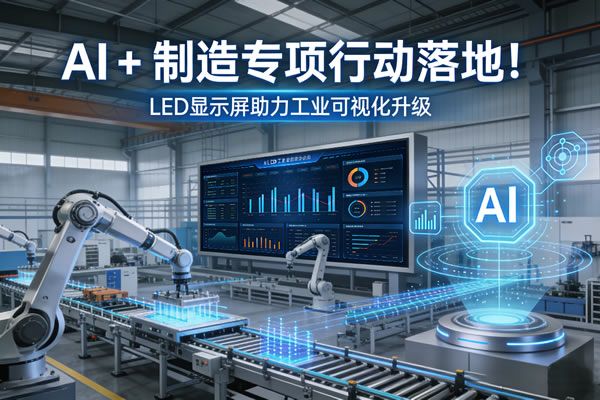 AI+制造專項行動落地！維康國際LED顯示屏助力工業(yè)可視化升級