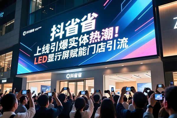 抖音 “抖省省” 上線引爆實體熱潮！LED 顯示屏賦能門店引流，維康國際助力商家全域增長