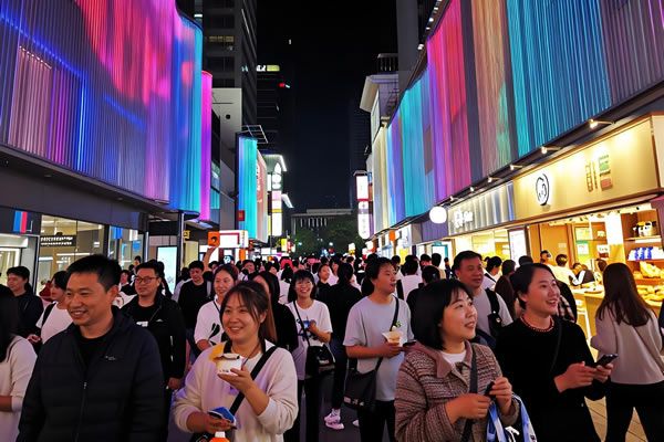 夜游經(jīng)濟持續(xù)火爆！LED 顯示屏點亮沉浸式場景，維康國際賦能景區(qū) 24 小時不打烊